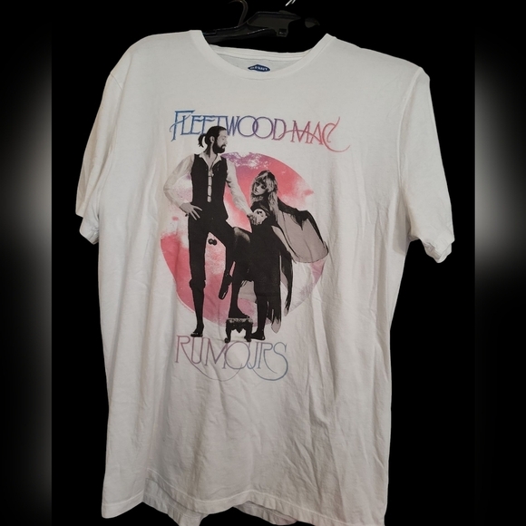 Fleetwood Mac White Graphic T-Shirt Large Old Navy - Picture 8 of 13